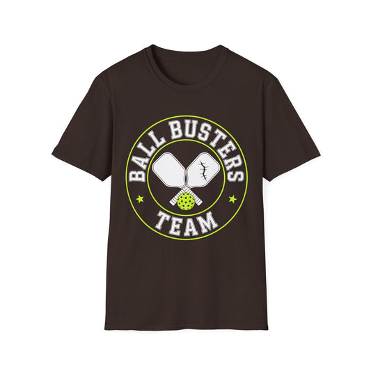 Pickleball "Ball Busters Team" T-Shirt — Funny Pickleball Crew Shirt
