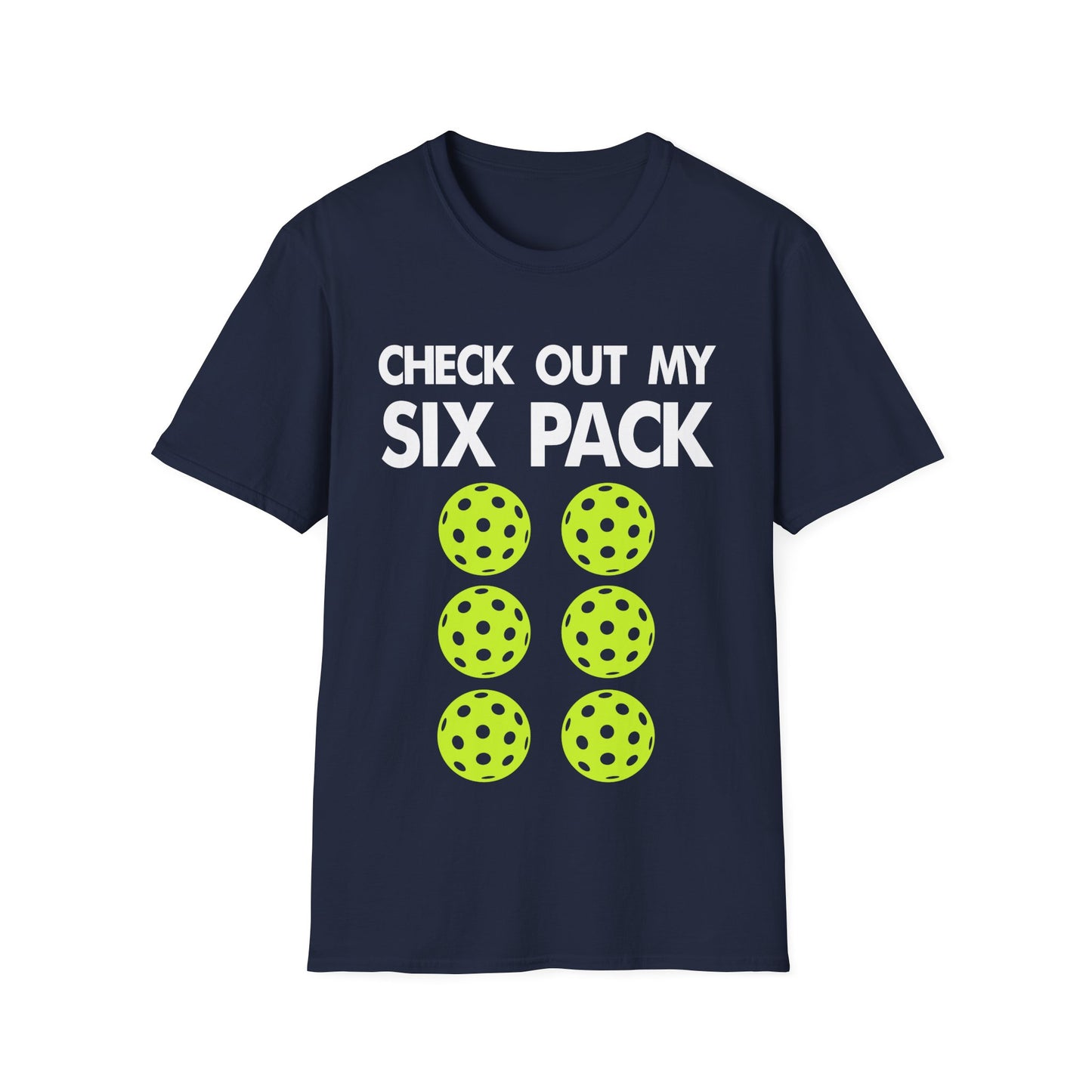 "Check Out My Six Pack" Funny Pickleball T-Shirt