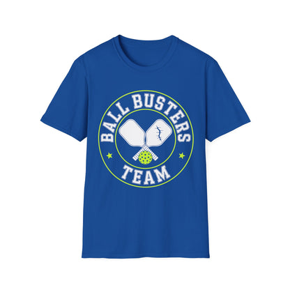 Pickleball "Ball Busters Team" T-Shirt — Funny Pickleball Crew Shirt