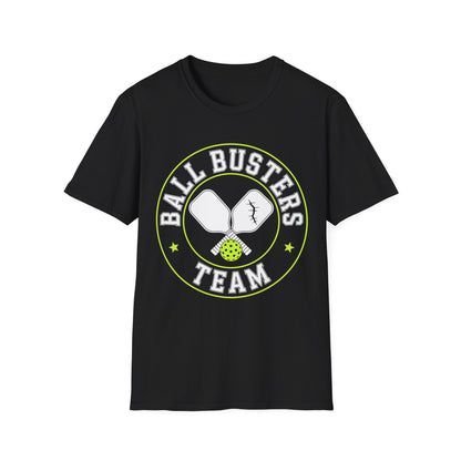 Pickleball "Ball Busters Team" T-Shirt — Funny Pickleball Crew Shirt