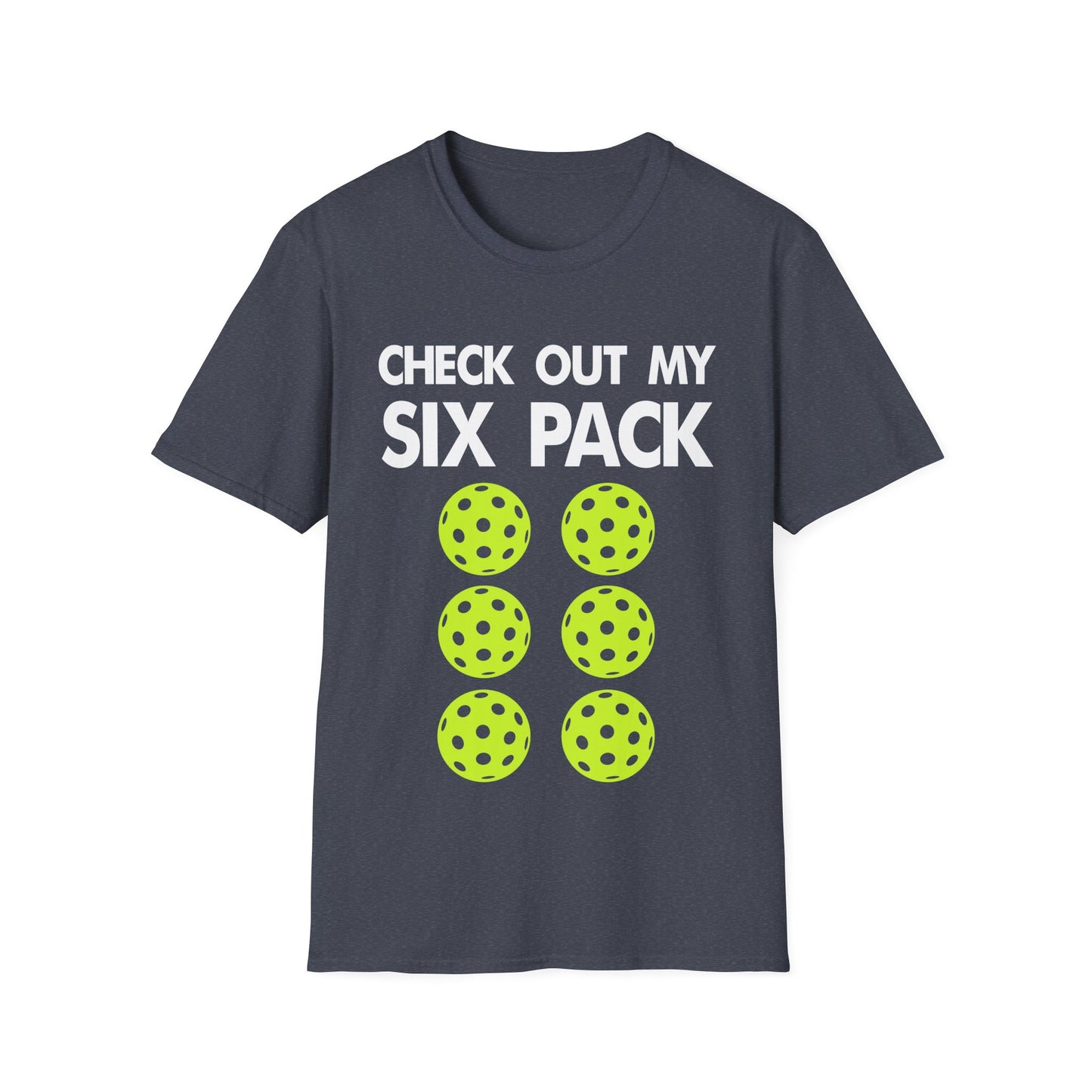 "Check Out My Six Pack" Funny Pickleball T-Shirt