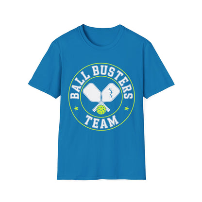 Pickleball "Ball Busters Team" T-Shirt — Funny Pickleball Crew Shirt