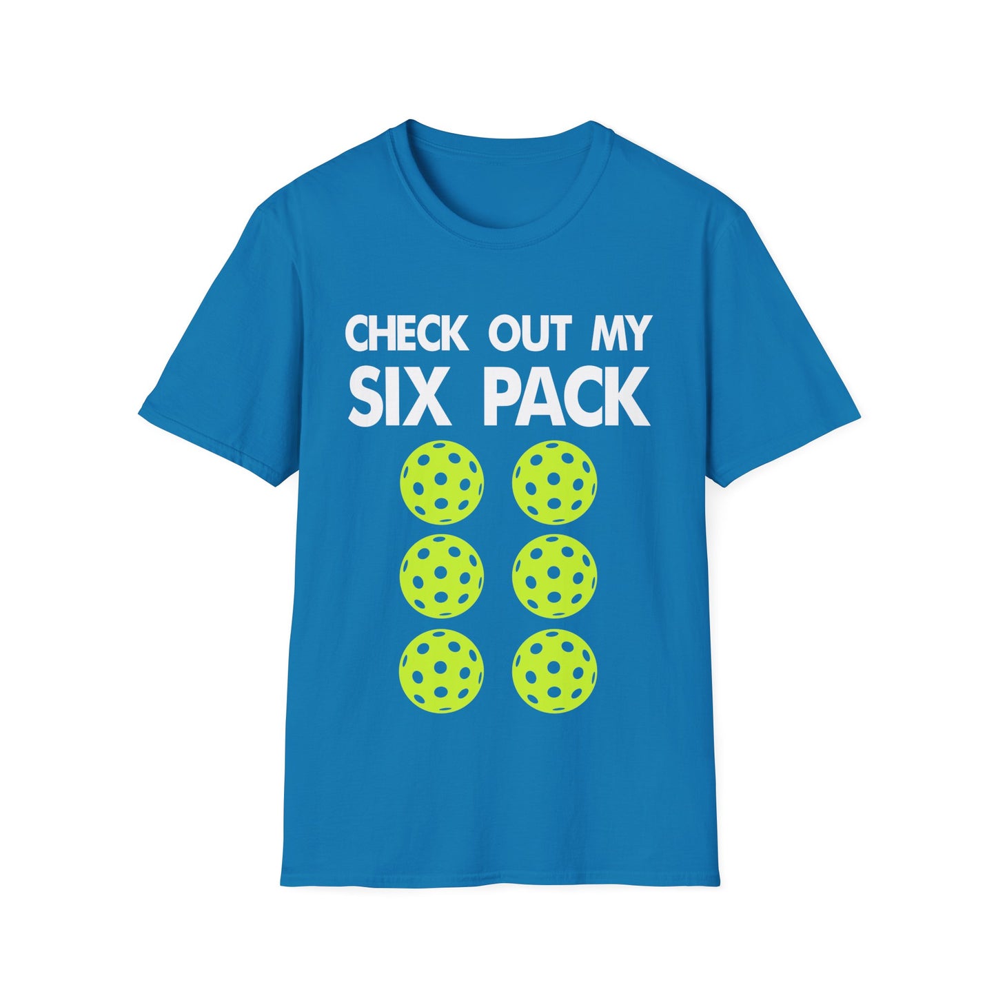 "Check Out My Six Pack" Funny Pickleball T-Shirt