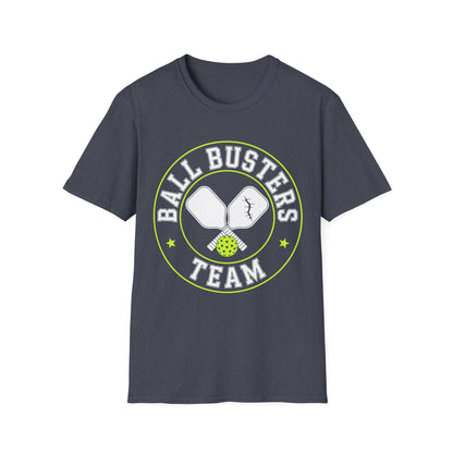 Pickleball "Ball Busters Team" T-Shirt — Funny Pickleball Crew Shirt