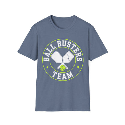Pickleball "Ball Busters Team" T-Shirt — Funny Pickleball Crew Shirt
