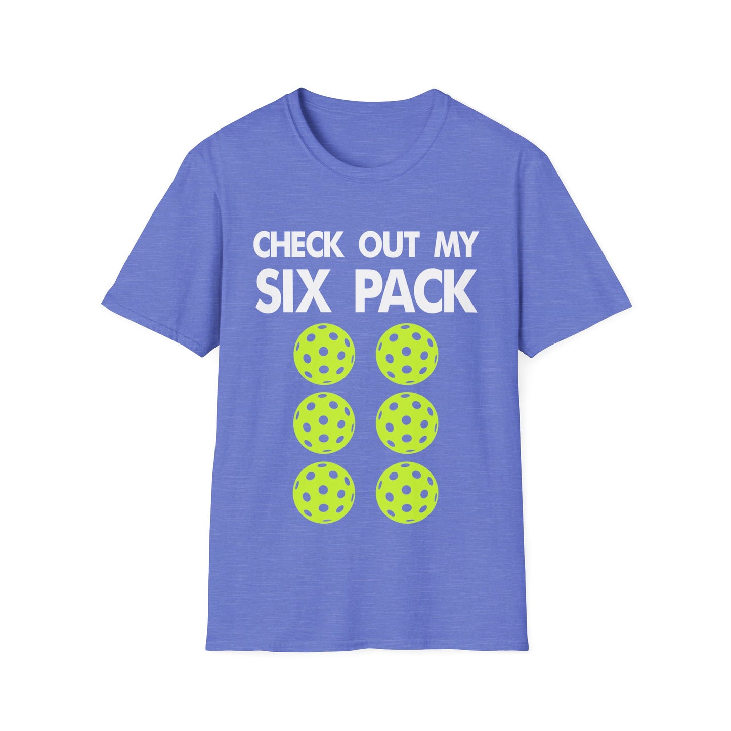 "Check Out My Six Pack" Funny Pickleball T-Shirt
