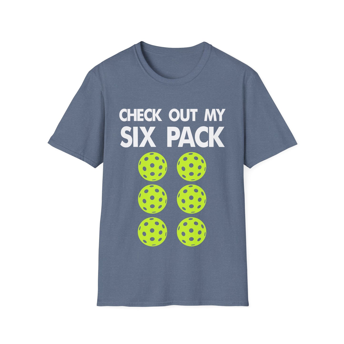 "Check Out My Six Pack" Funny Pickleball T-Shirt