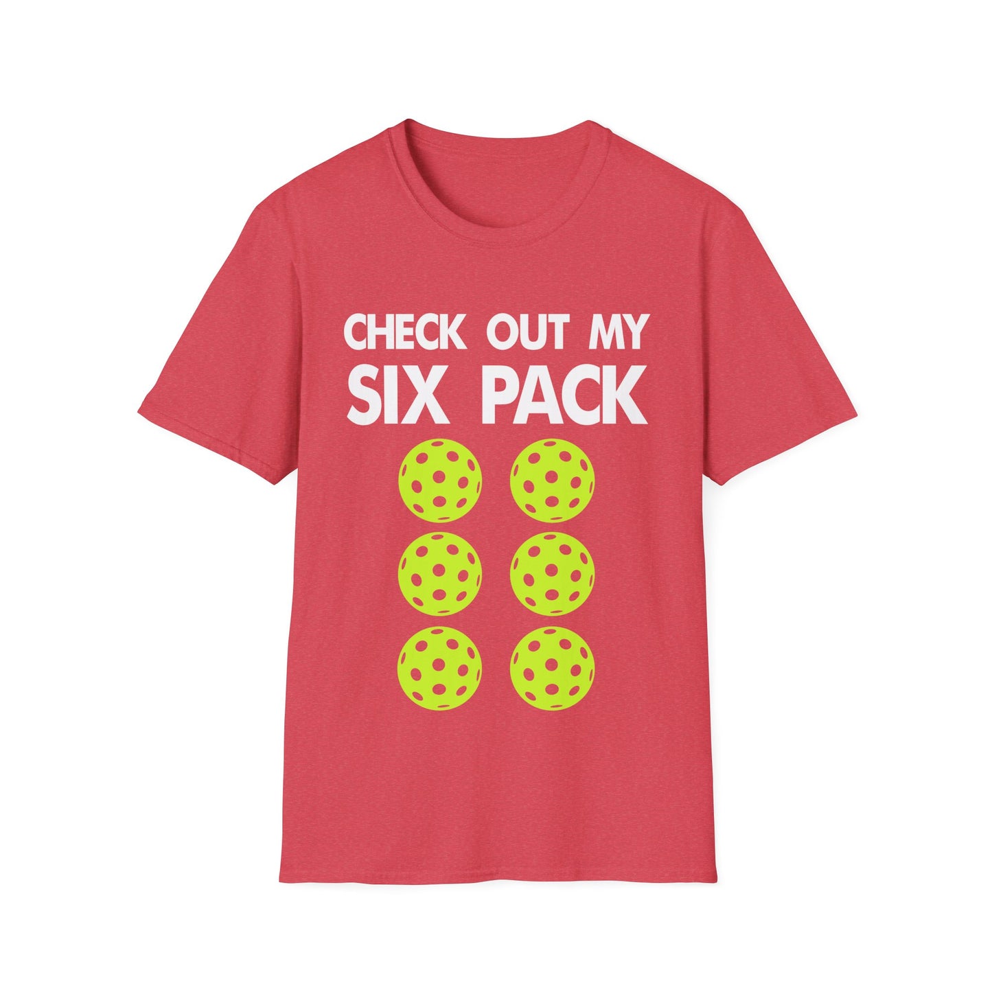 "Check Out My Six Pack" Funny Pickleball T-Shirt