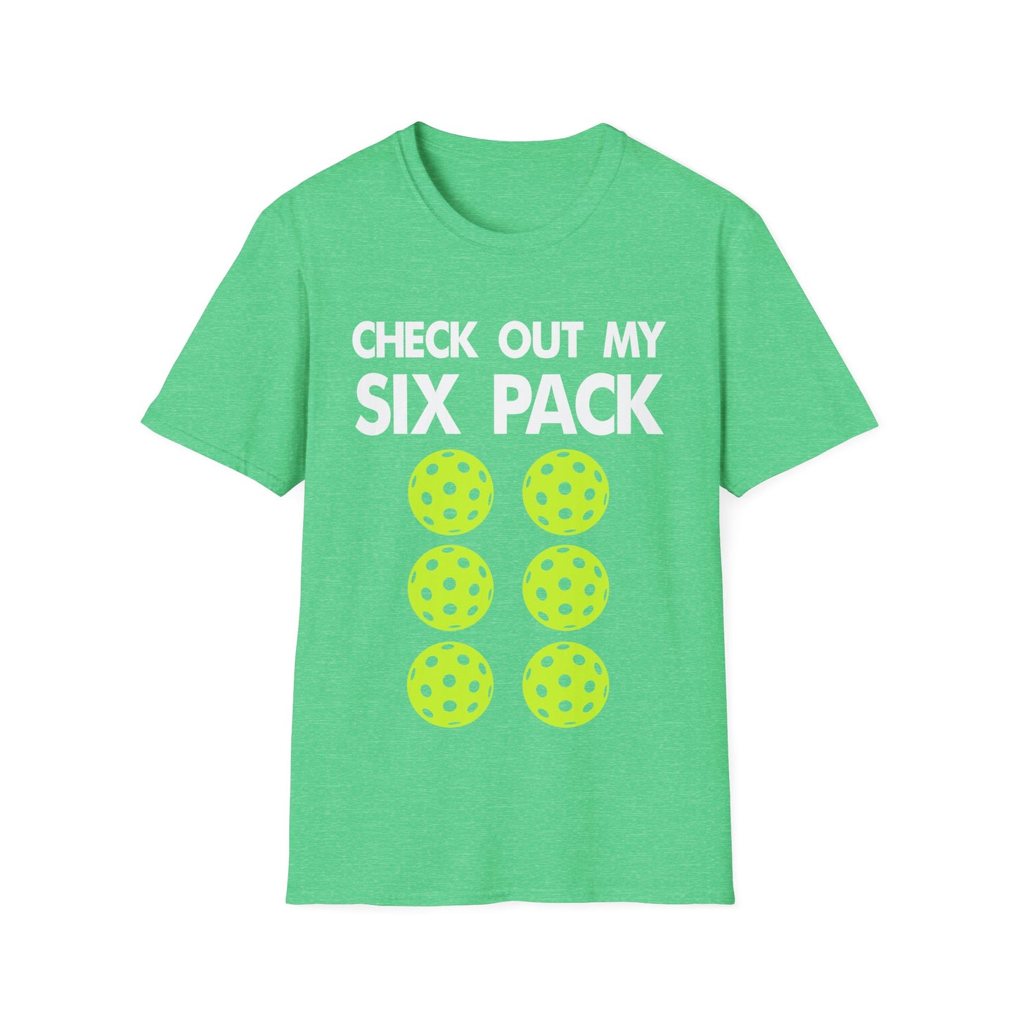 "Check Out My Six Pack" Funny Pickleball T-Shirt