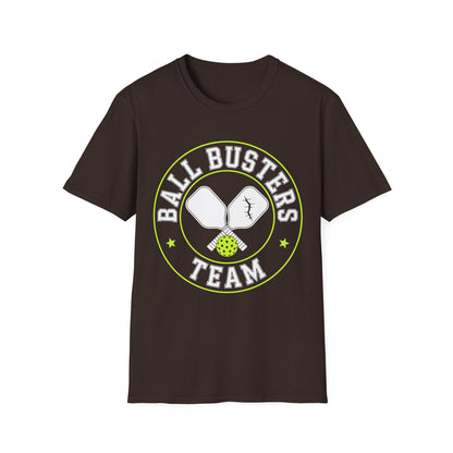 Pickleball "Ball Busters Team" T-Shirt — Funny Pickleball Crew Shirt